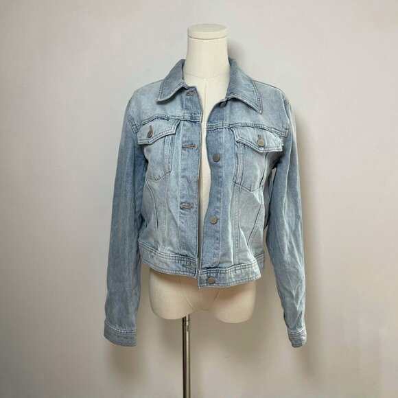 Dl 1961 Vika Jean Jacket In Fountain Classic Denim | Women’s Size Medium - Picture 1 of 6